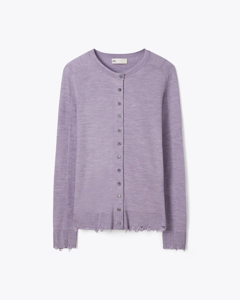 Tory Burch Damen Silk Cardigan Purple
