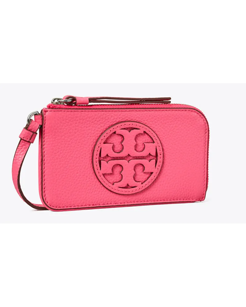 Tory Burch Miller Zip Card Case Pink