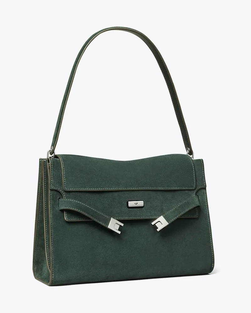 Tory Burch Damen Große Lee Radziwill Schultertasche aus Wildleder Warm