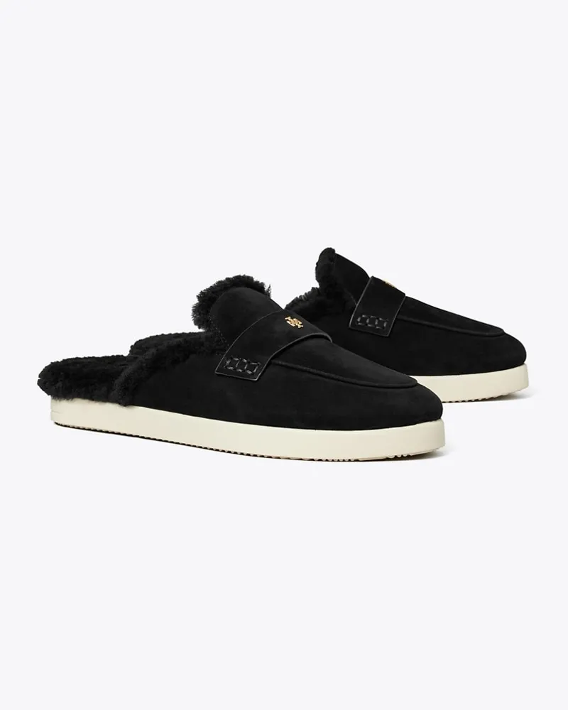 Tory Burch Ballet Sport Pantolette mit Lammfell Perfect
