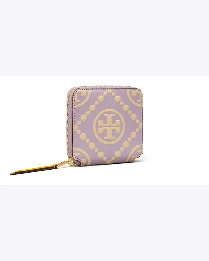 Tory Burch Aufklappbare Geldbörse Mit T-Monogramm Und Kontrastierender Prägung 