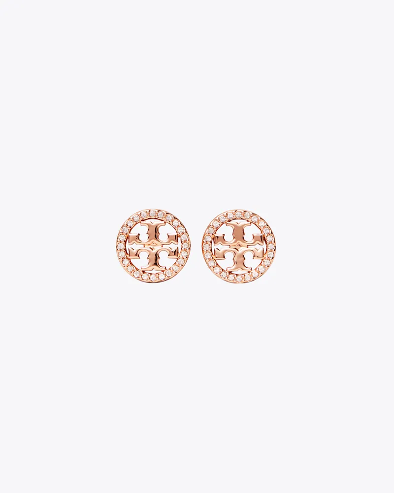 Tory Burch Damen Icon Pavé-Ohrstecker Rose