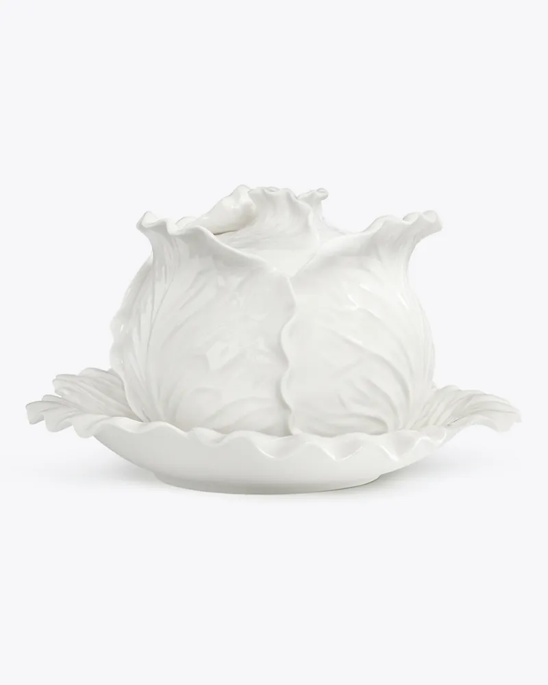 Tory Burch Damen Terrine Im Lettuce-Design in Weiß White