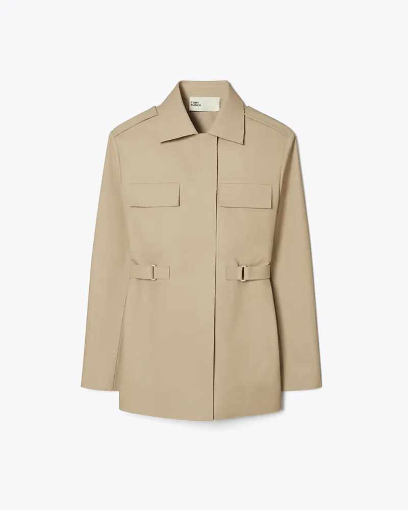 Tory Burch Damen Jacke aus Canvas Silver