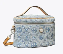 Damen Weiche Kosmetiktasche aus Denim mit T-Monogramm
