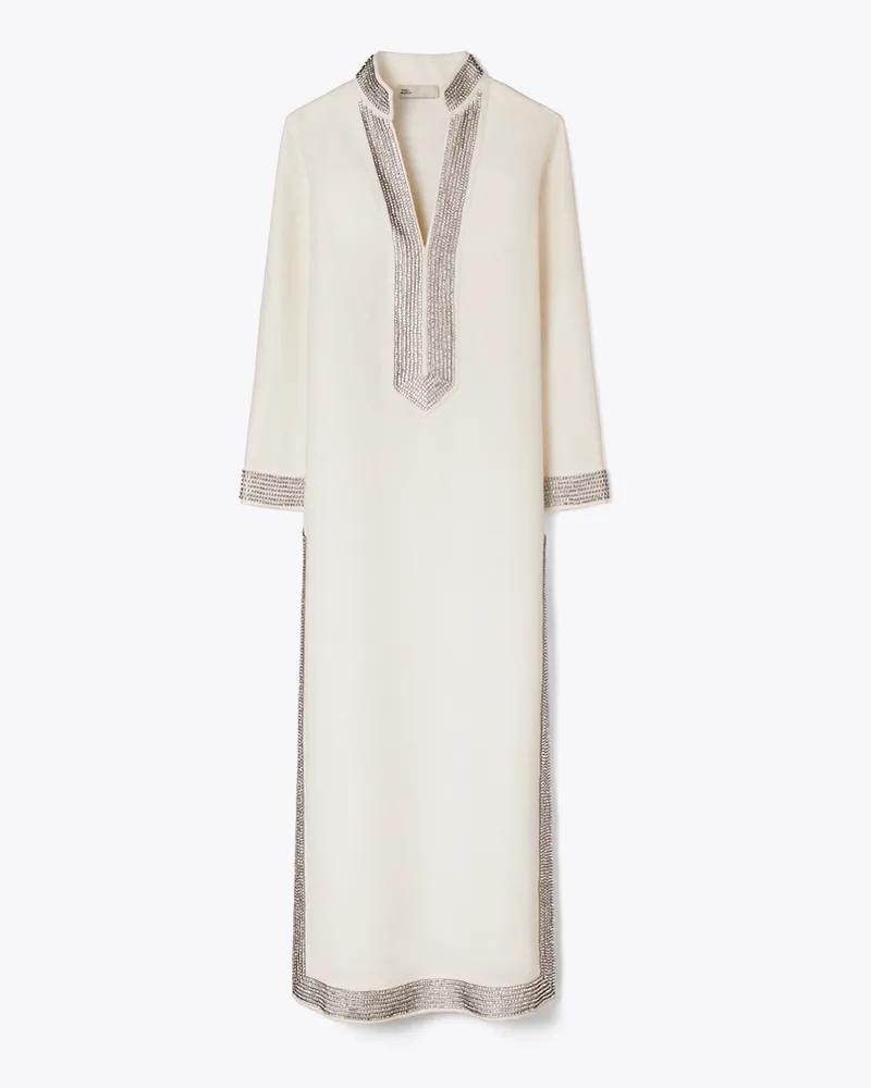 Tory Burch Damen Verzierter Leinenkaftan New