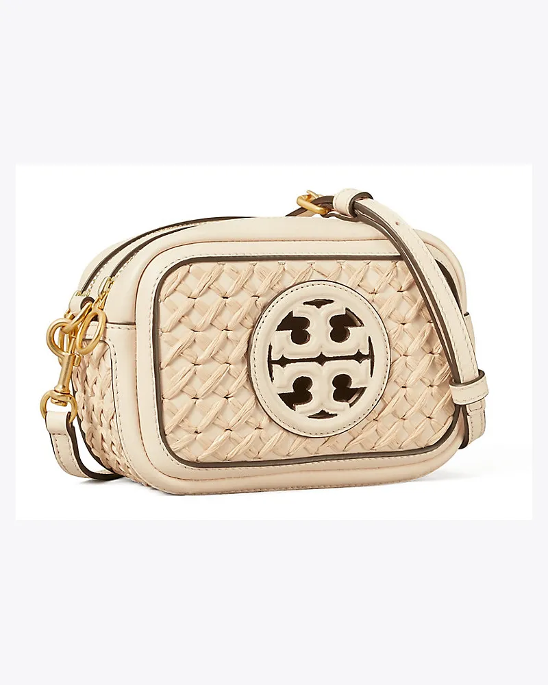 Tory Burch Perry Mini Bag Aus Stroh In Gewebter 3d-Optik 