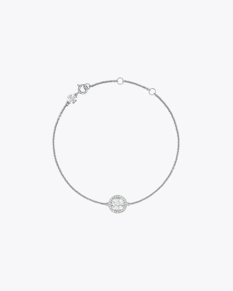 Tory Burch Damen Miller Gliederarmband mit Pavé in Silber Tory