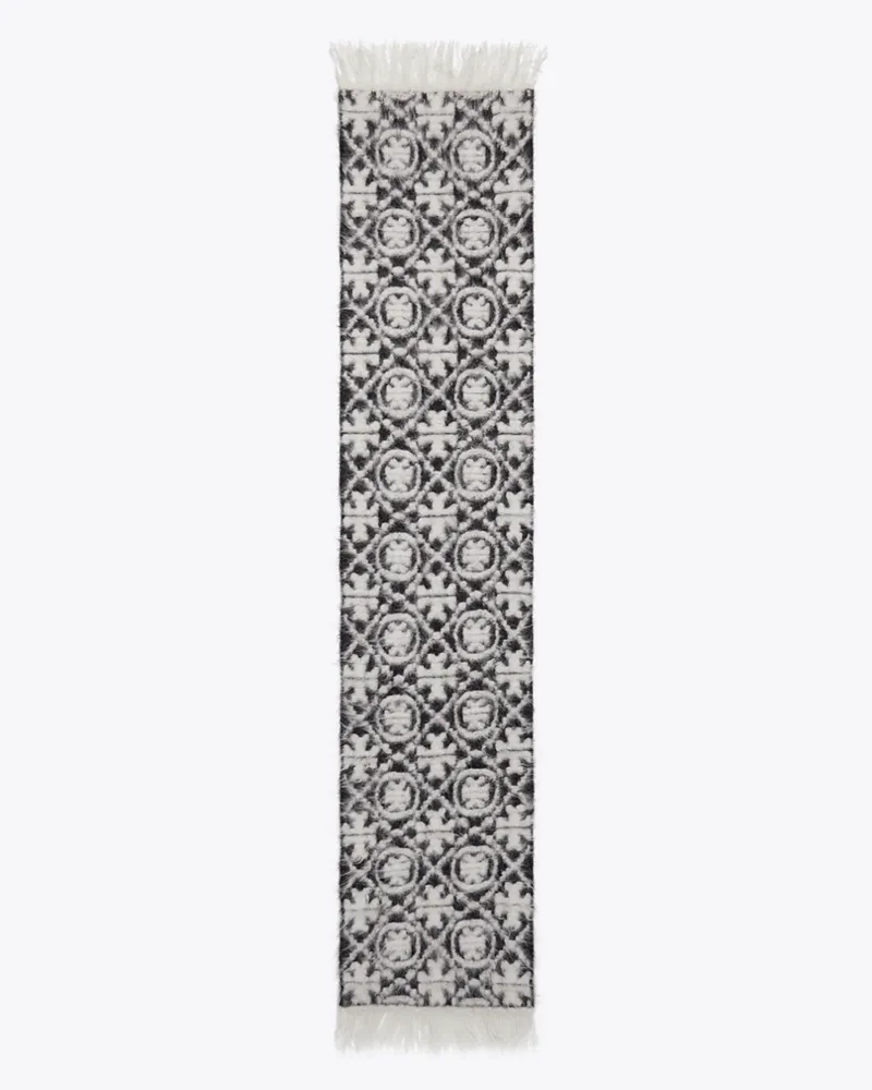 Tory Burch Länglicher Strickschal mit gebürstetem T-Monogramm T