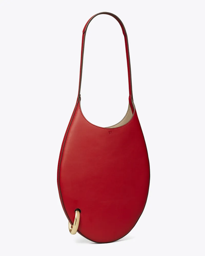 Tory Burch Damen Kleine Handtasche mit Piercingdetail Red