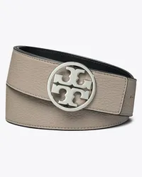 Tory Burch 1.5" Miller Reversible Belt Gray