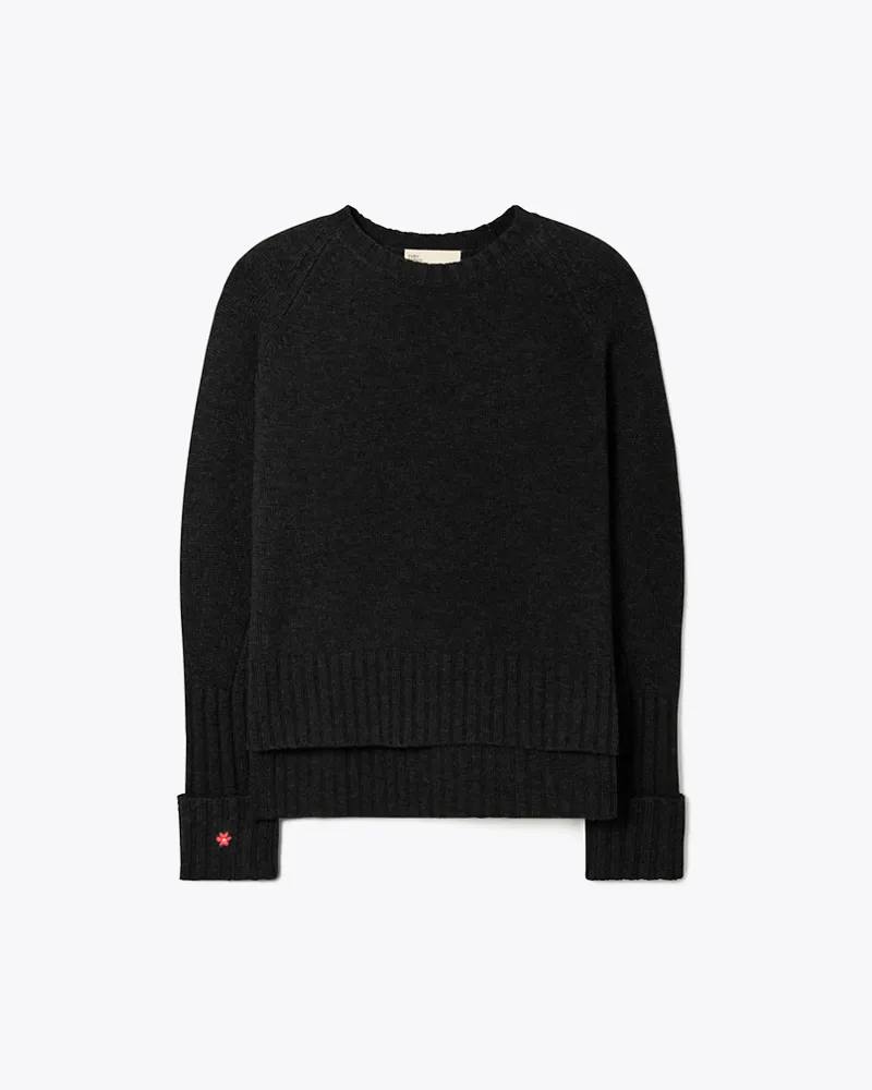 Tory Burch Pullover aus Merinowolle Black