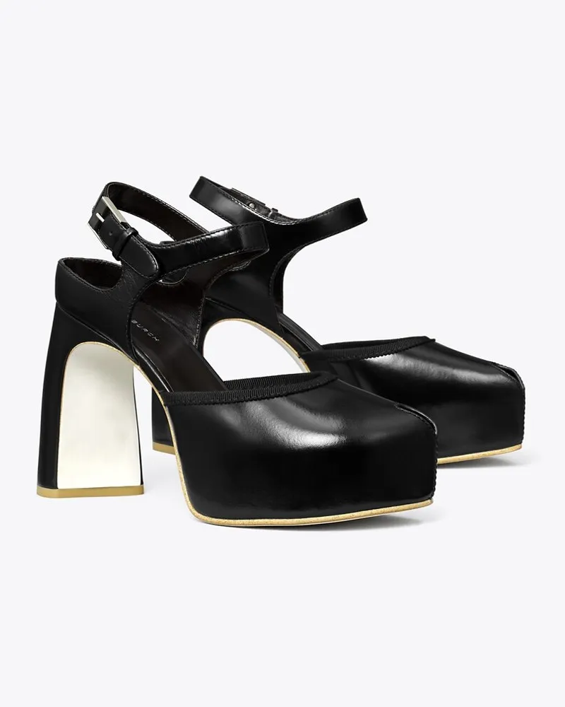Tory Burch Damen Peeptoe-Sandale mit Plateausohle Perfect