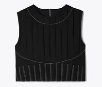 Damen Plissee-Oberteil aus Wolltwill