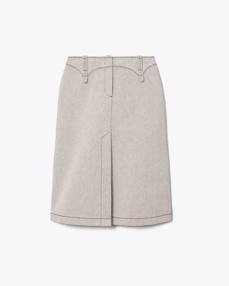 Tory Burch Damen Rock aus Baumwollcanvas Black