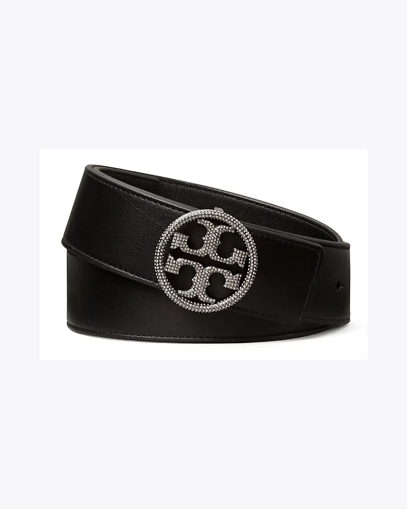 Tory Burch 3,8 cm Breiter, Verzierter Gürtel Mit Logo Black