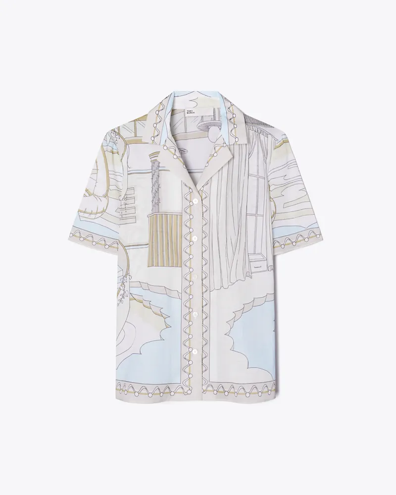 Tory Burch Damen Bedrucktes Freizeithemd The