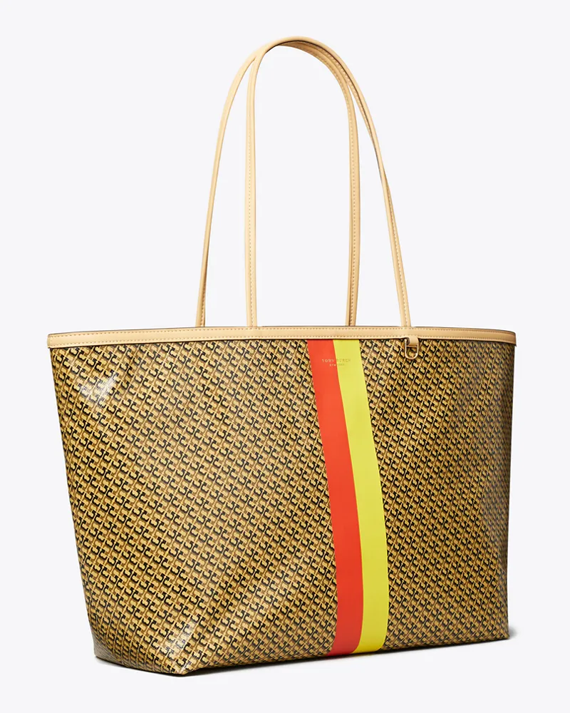 Tory Burch Damen Racer Tote Bag Tan