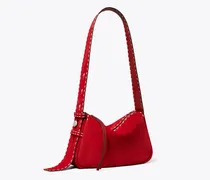 Damen Kleine Romy Schultertasche aus Wildleder mit Heftnaht