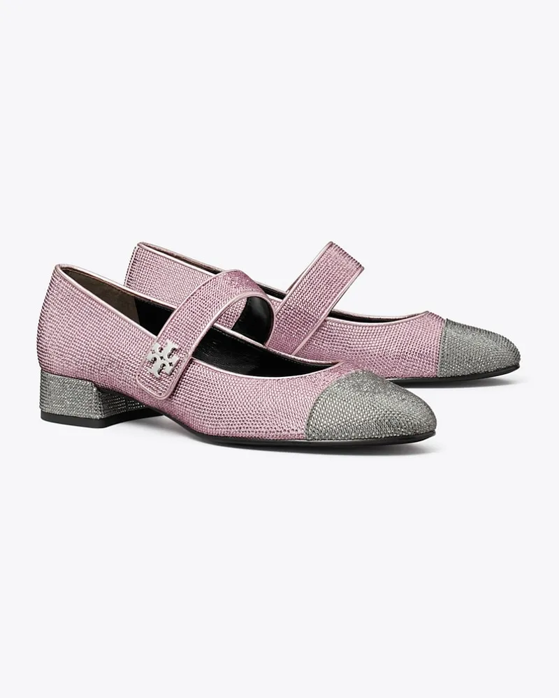 Tory Burch Damen Mary Jane Flat mit Pavé, Zehenkappe und Absatz Gray