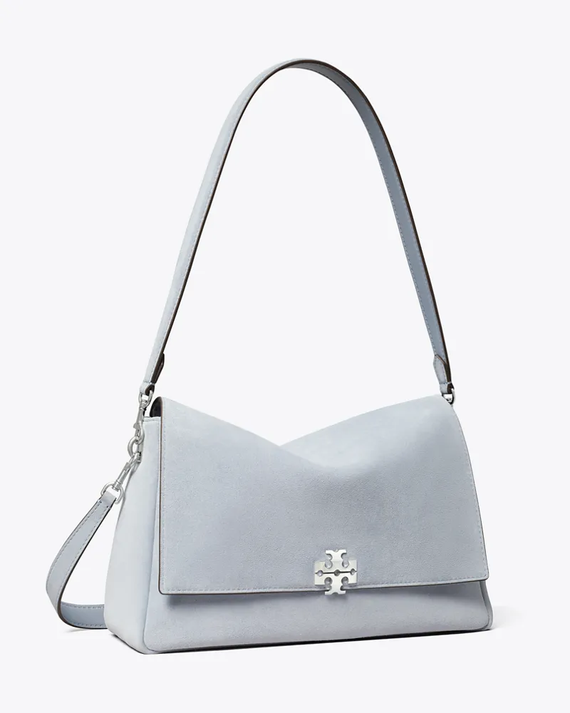 Tory Burch Damen Charlie Schultertasche aus Wildleder Vapor