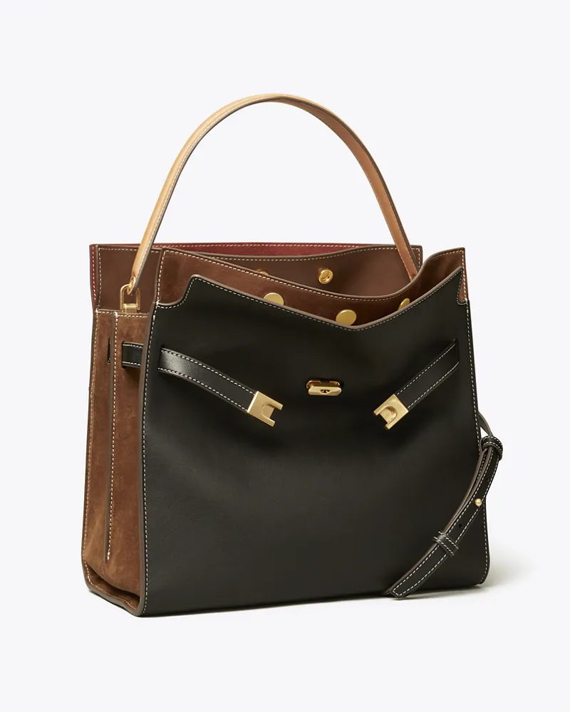 Tory Burch Damen Lee Radziwill Double Bag in Schwarz Black