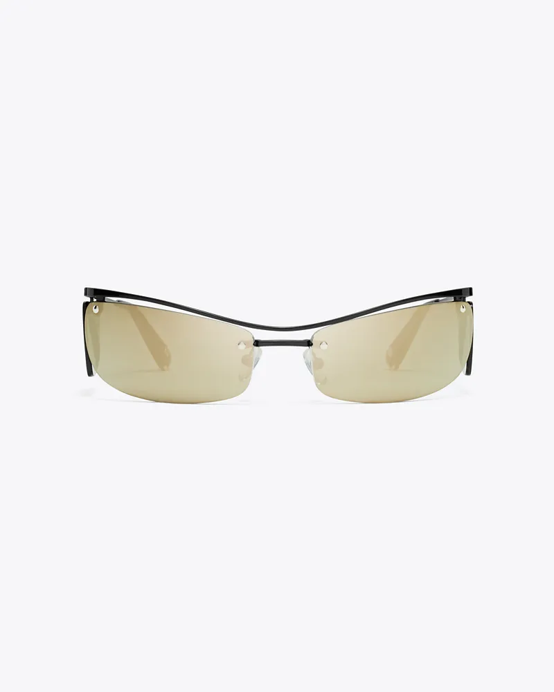 Tory Burch Double-Lens Runway Sunglasses Mirrored