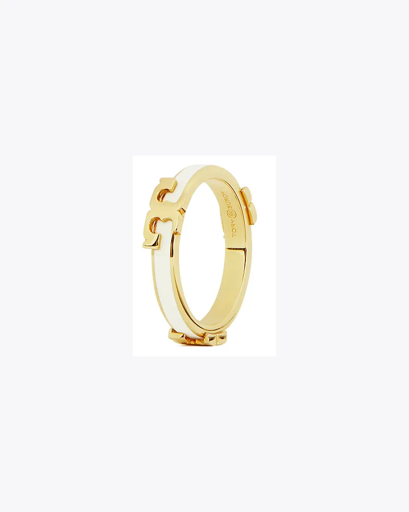 Tory Burch Emaillierter Stapelring Mit Serifen-T 