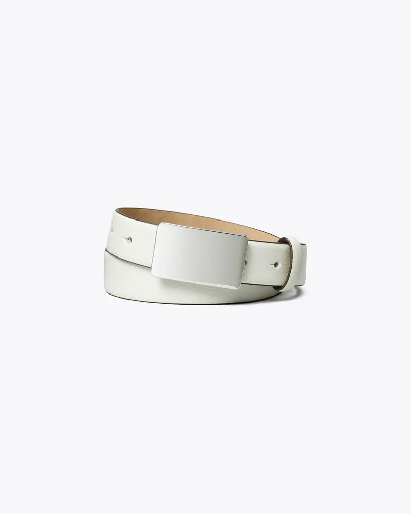 Tory Burch Gürtel mit Plakette Blanc