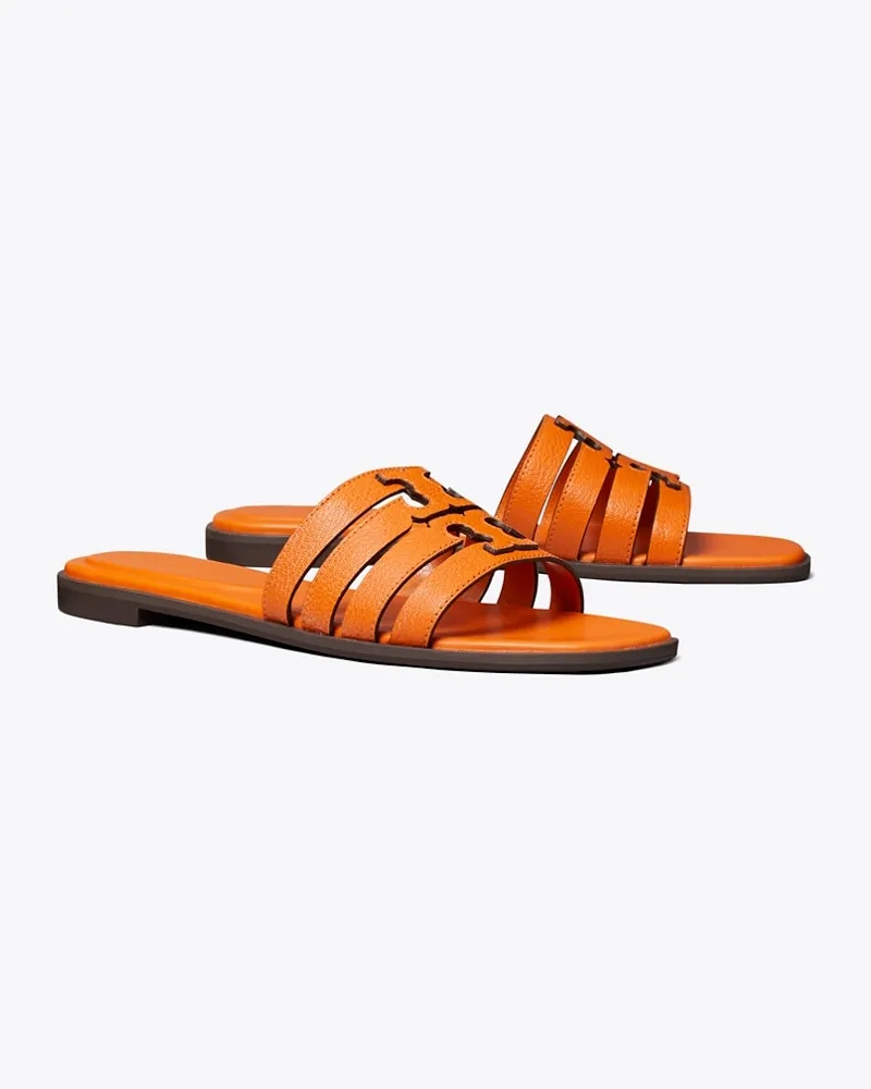 Tory Burch Ines Riemchen-Slide Orange