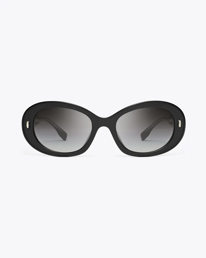 Tory Burch Damen Miller Oval Sunglasses Black
