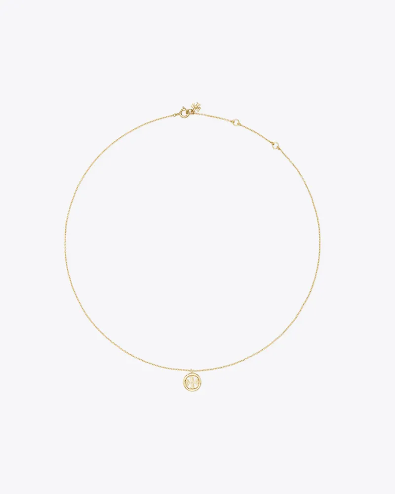 Tory Burch Damen Miller Halskette mit Anhänger in Gold Tory