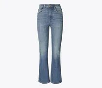 Damen Verkürzte, ausgestellte Jeans