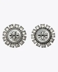 Tory Burch Kira Crystal Stud Earring Antique