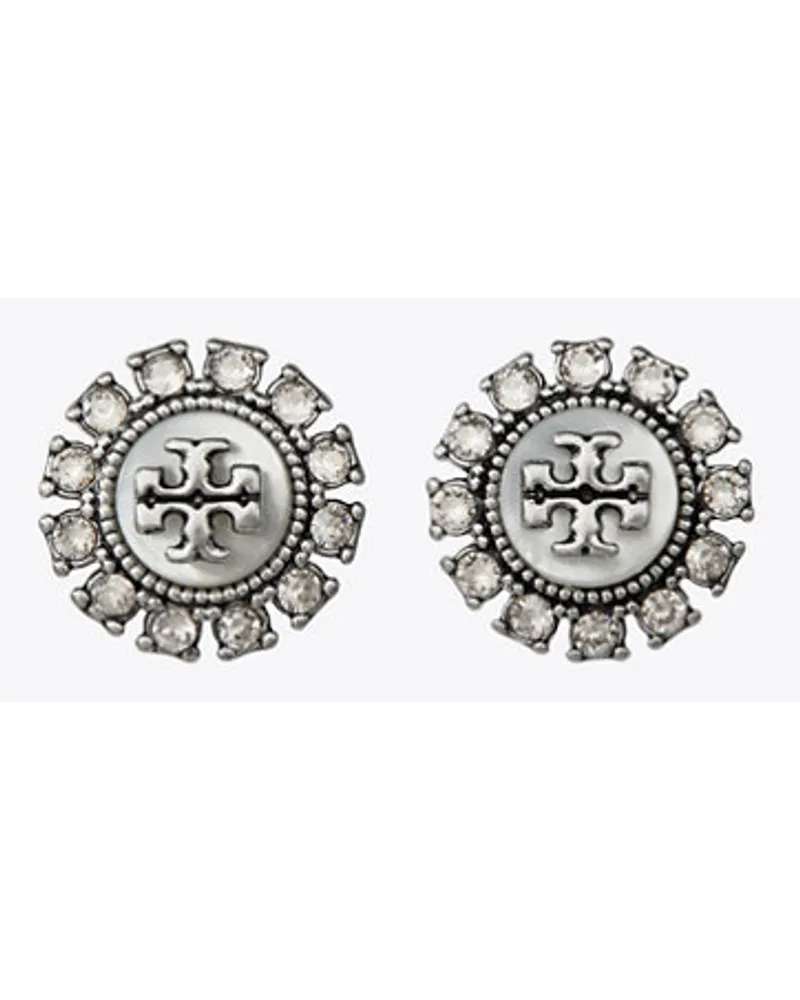 Tory Burch Kira Crystal Stud Earring Antique