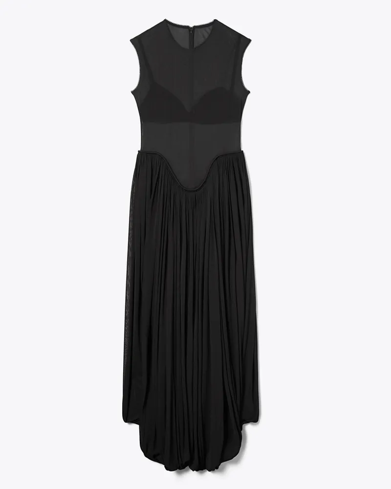 Tory Burch Damen Drapey Jerseykleid Black