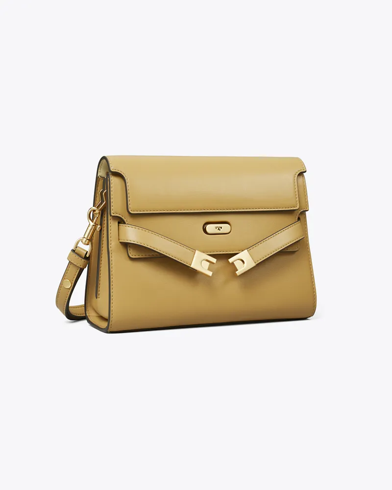Tory Burch Damen Lee Radziwill Schultertasche Macadamia