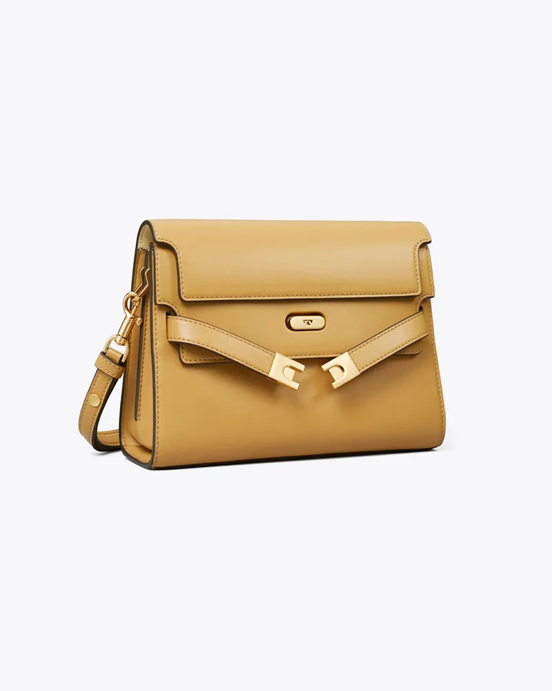 Tory Burch Lee Radziwill Shoulder Bag Macadamia