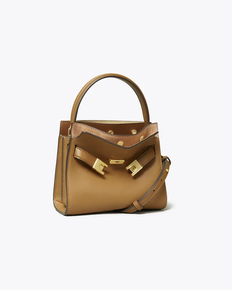 Tory Burch Damen Lee Radziwill Petite Double Bag in Braun Tiramisu