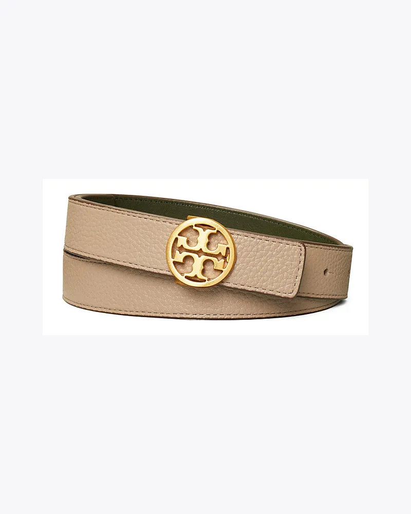Tory Burch 2,5 cm Breiter Wendegürtel Mit Doppel-T Gray
