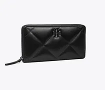 Damen Pulverbeschichtete Kira Geldbörse im Langformat mit Reißverschluss und Rautensteppung