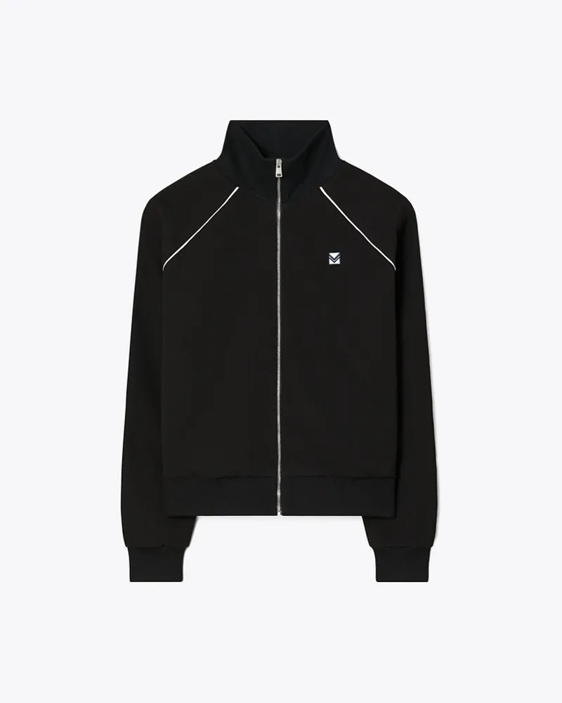 Tory Burch Crepe Track Jacket Black