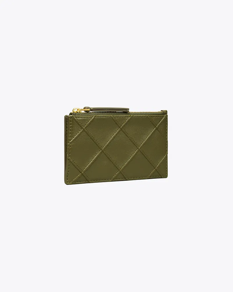 Tory Burch Damen Weiches Fleming Kartenetui mit Reißverschluss Dark