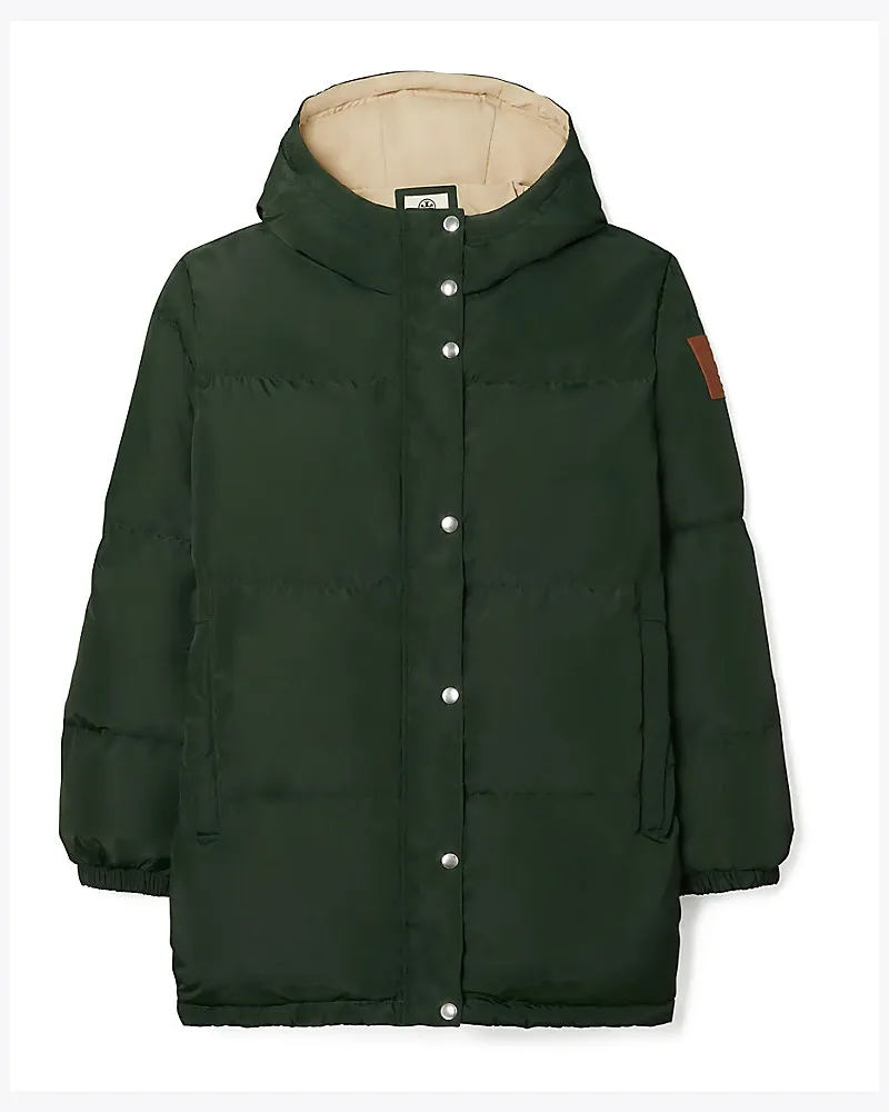 Tory Sport Mittellange Daunenjacke Mit Kapuze Conifer