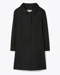 Tory Burch Cotton and Linen Daisy Coat Black