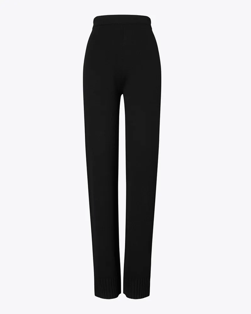 Tory Burch Legere Hose aus Wolle Black
