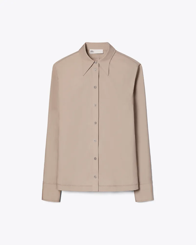 Tory Burch Damen Cotton Poplin Shirt Dusk