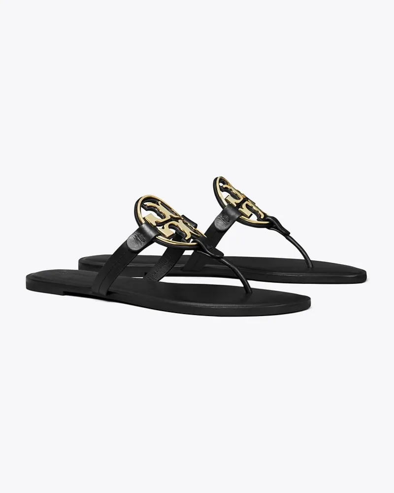 Tory Burch Damen Miller Sandale mit Metall-Logo Perfect