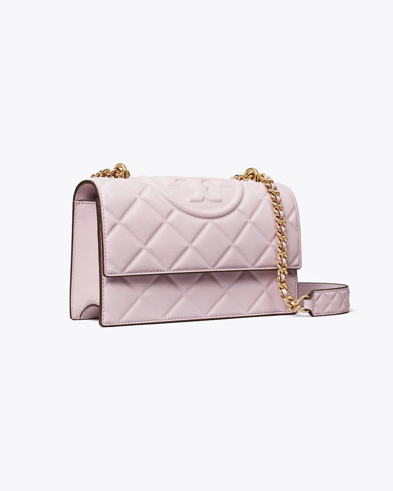 Tory Burch Damen Wandelbare Fleming Schultertasche, klein Pale