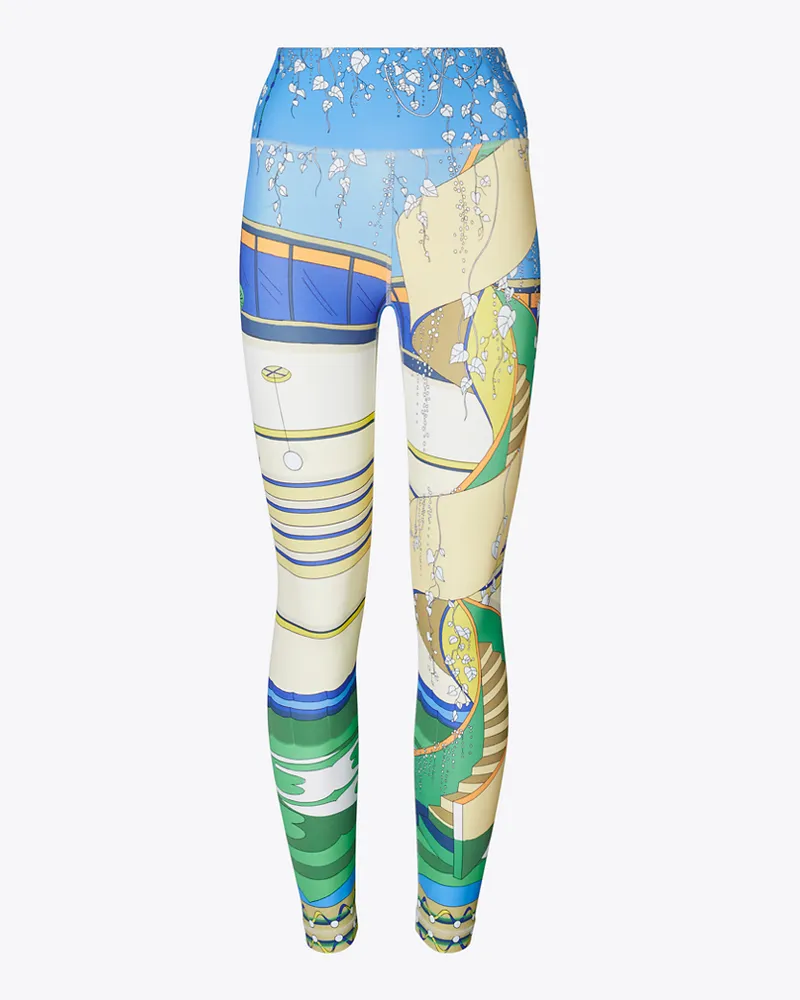 Tory Burch Damen Bedruckte Nylon-Leggings The